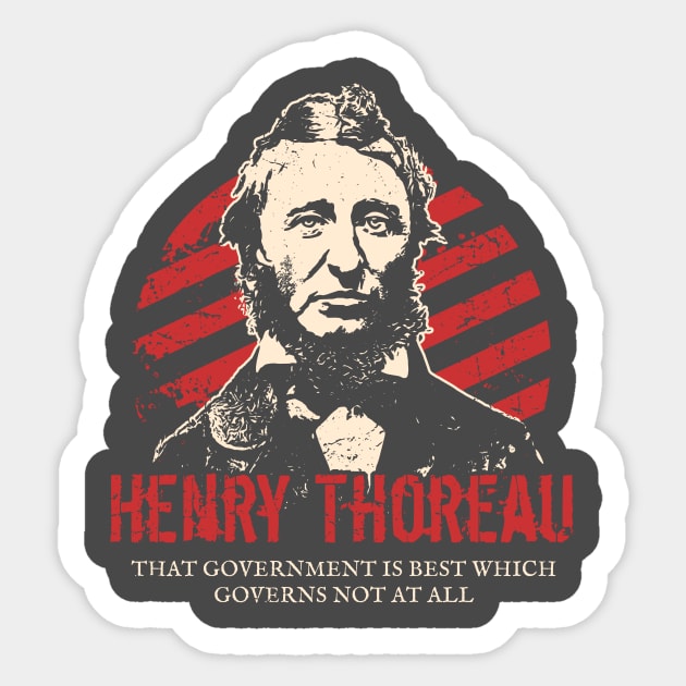 Henry David Thoreau - Anarchists Sticker by dan89